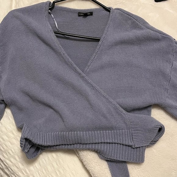 Knit Wrap-Tie Sweater - Picture 1 of 4